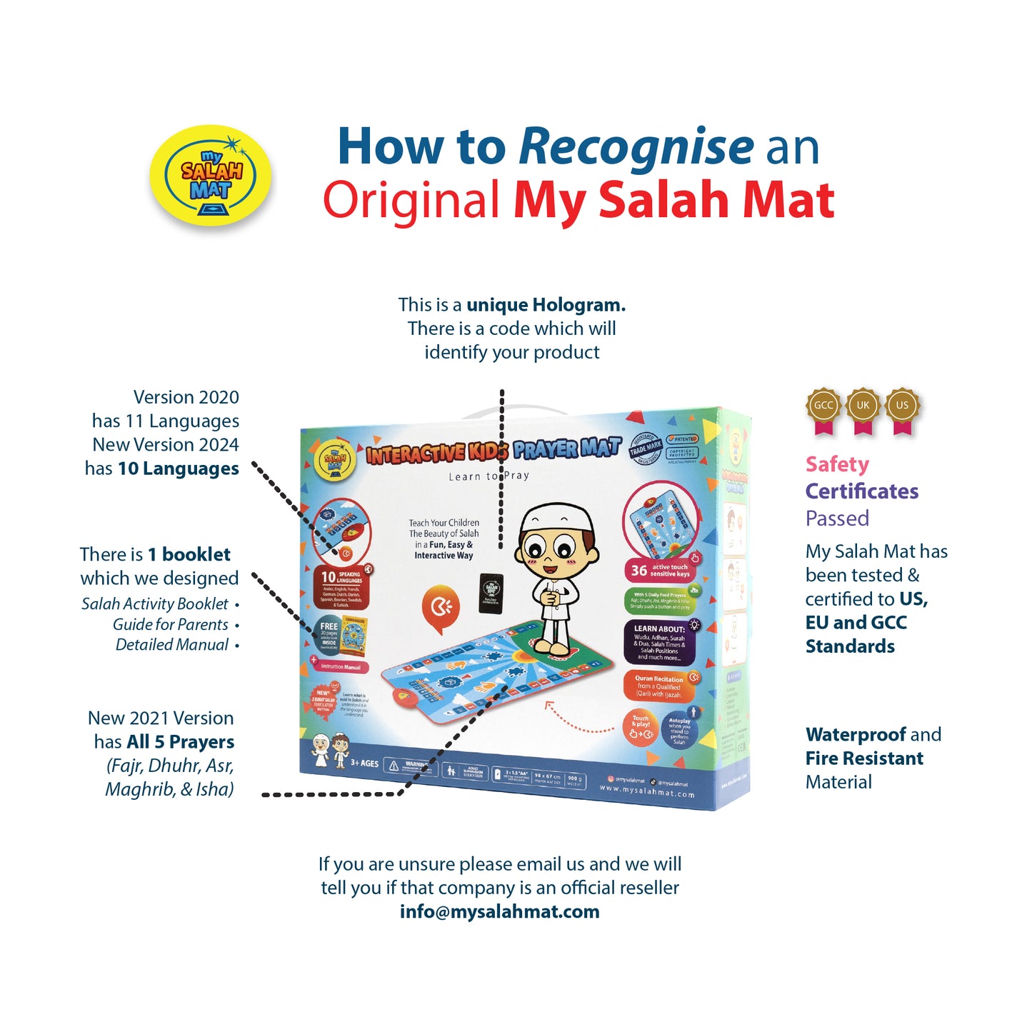 My Salah Mat Smart Interactive Kids Prayer Mat | With Salah Translation