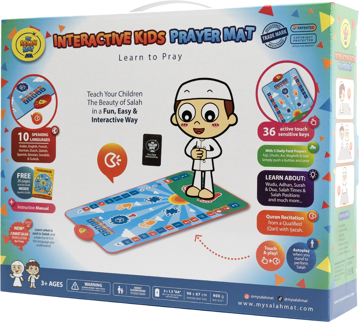 My Salah Mat Smart Interactive Kids Prayer Mat | 2025 Version with Salah Translation