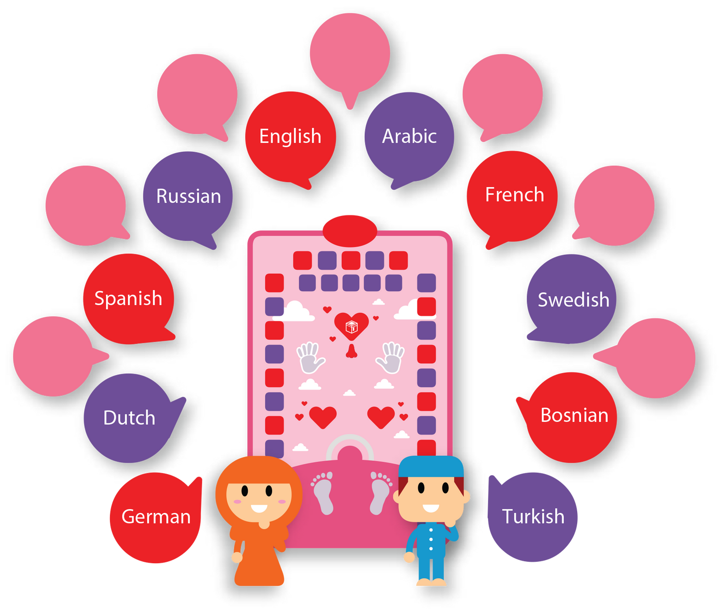 My Salah Mat Smart Interactive Kids Prayer Mat | Pink Version with Salah Translation
