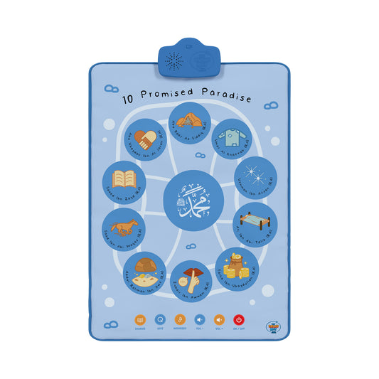 10 Promised Paradise Interactive Islamic Wall Art | Audio Learning Mat