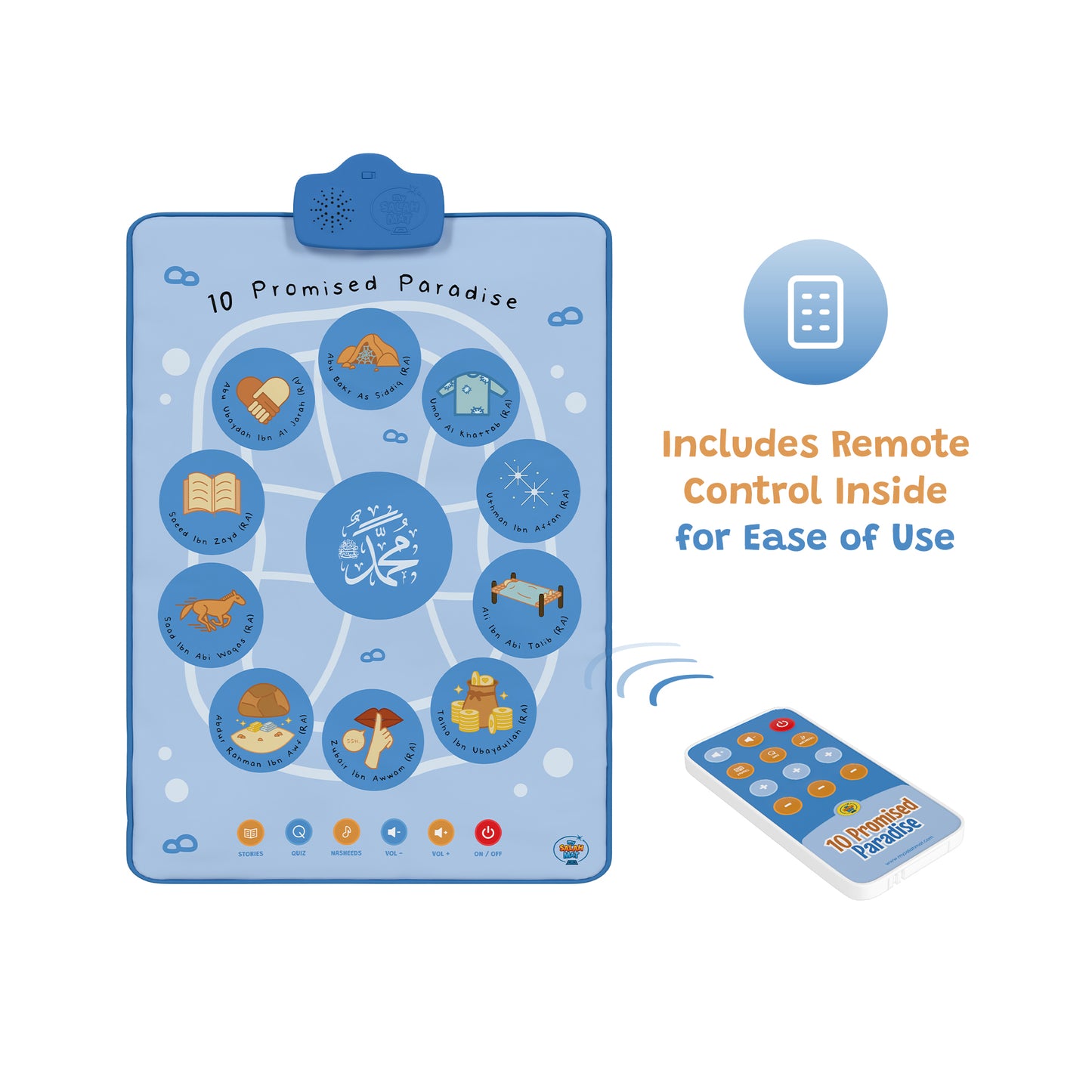 10 Promised Paradise Interactive Islamic Wall Art | Audio Learning Mat