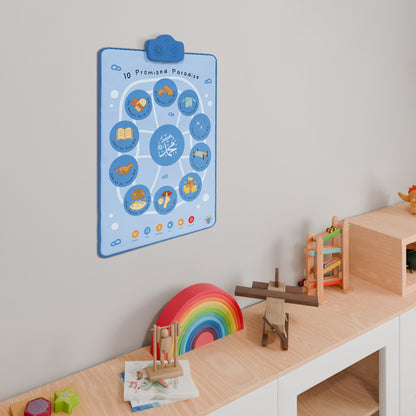 10 Promised Paradise Interactive Islamic Wall Art | Audio Learning Mat