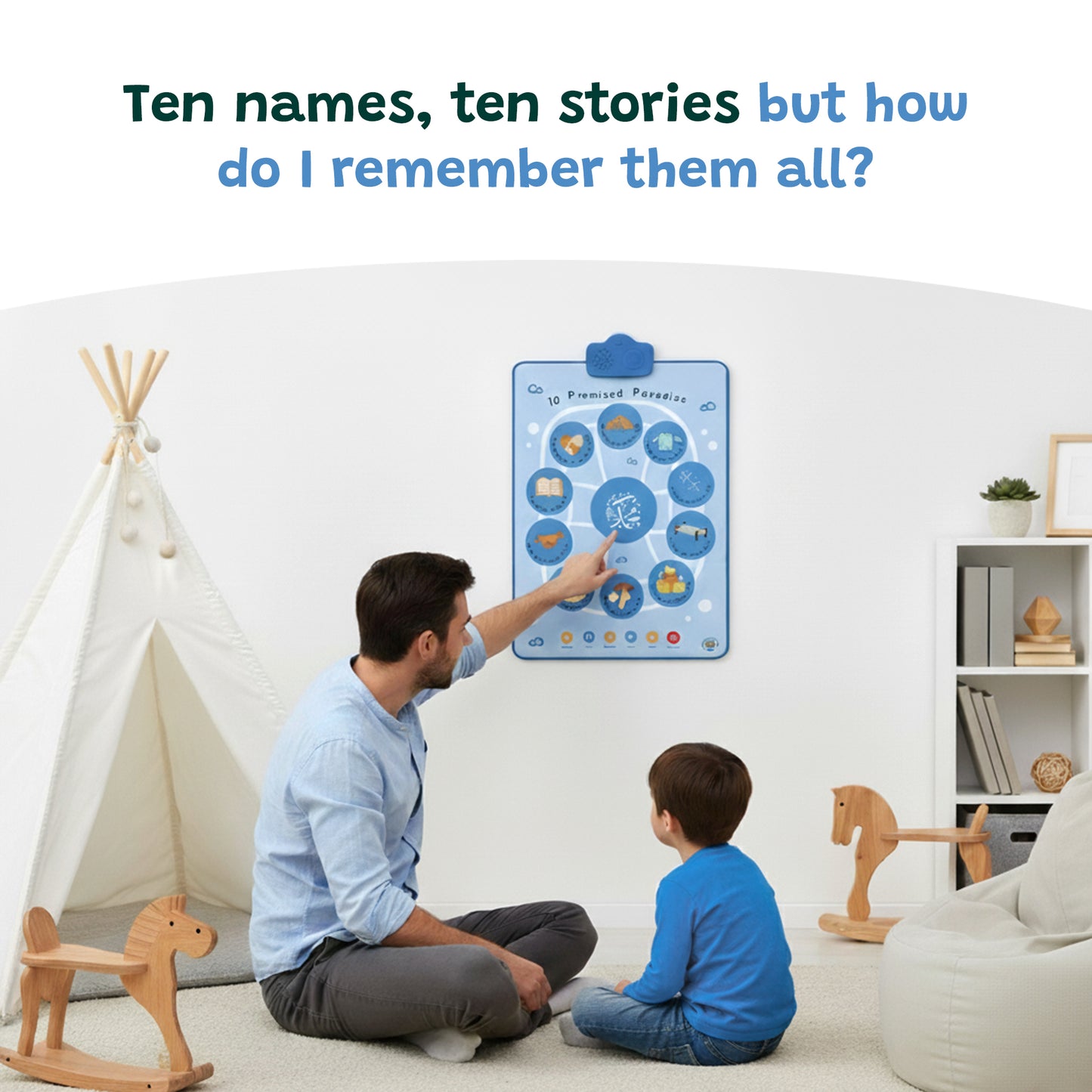 10 Promised Paradise Interactive Islamic Wall Art | Audio Learning Mat