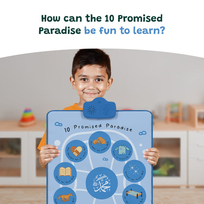 10 Promised Paradise Interactive Islamic Wall Art | Audio Learning Mat