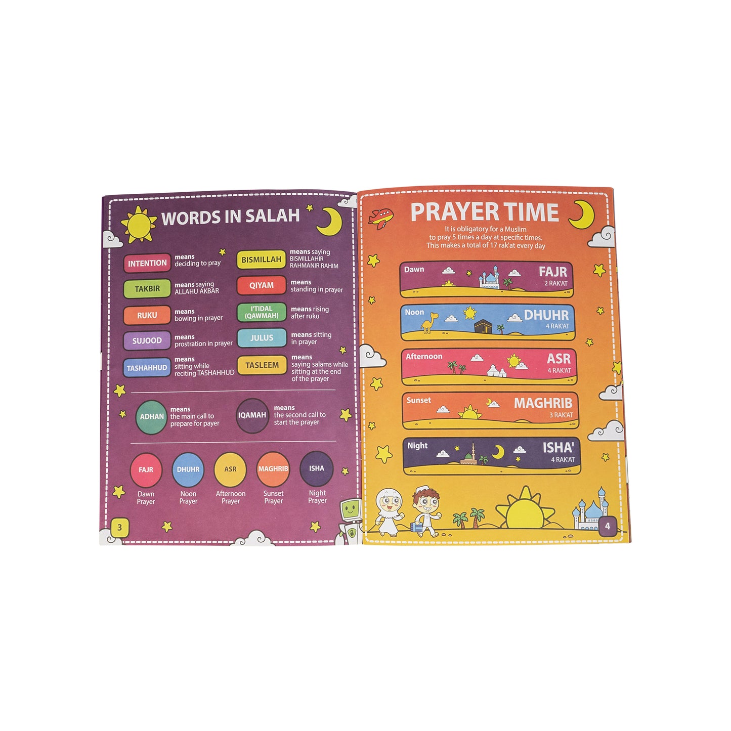 My Salah Mat Smart Interactive Kids Prayer Mat | Pink Version with Salah Translation