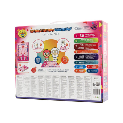 My Salah Mat Smart Interactive Kids Prayer Mat | Pink Version with Salah Translation