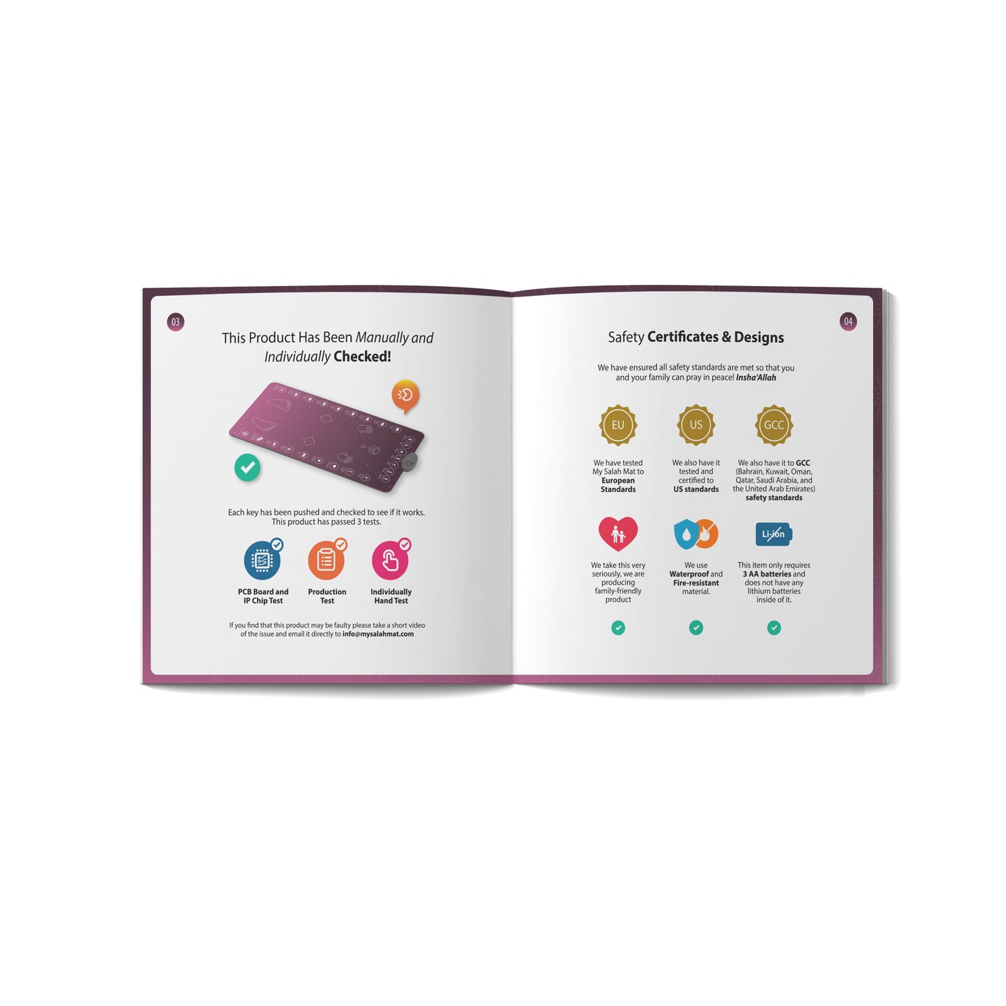 Smart Interactive Adult & Revert Prayer Mat | Rahma Edition