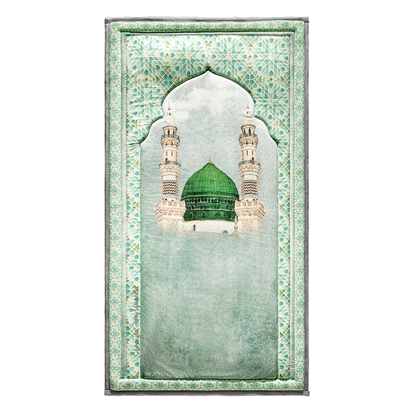 Adult Padded Prayer Mat Masjid An-Nabawi Design | Urban Rugs UK