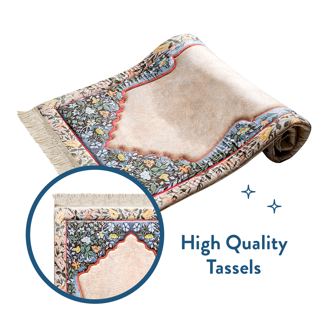 Andalus Flowers Padded Prayer Mat