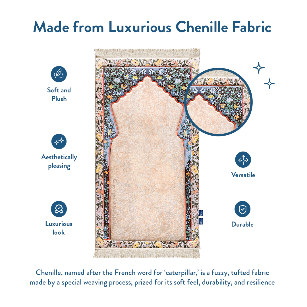 Andalus Flowers Padded Prayer Mat