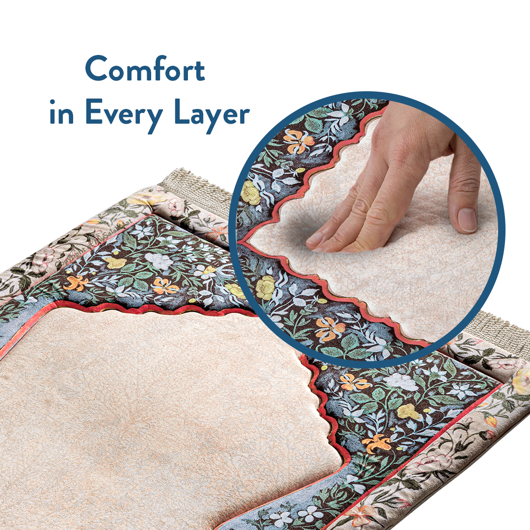 Andalus Flowers Padded Prayer Mat