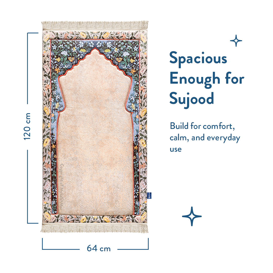 Andalus Flowers Padded Prayer Mat