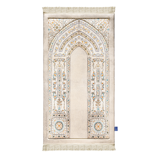 Adult Premium Padded Prayer Mat | Antique Indian Arch Design