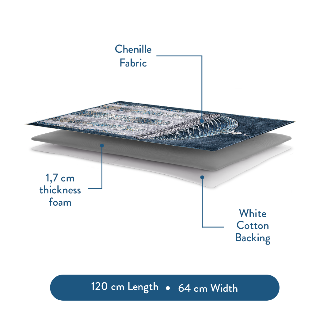 Crystal Dome Design Padded Prayer Mat