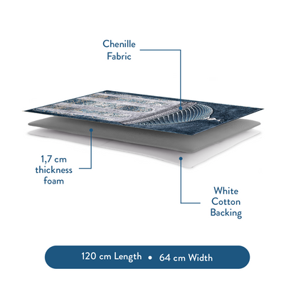 Crystal Dome Design Padded Prayer Mat