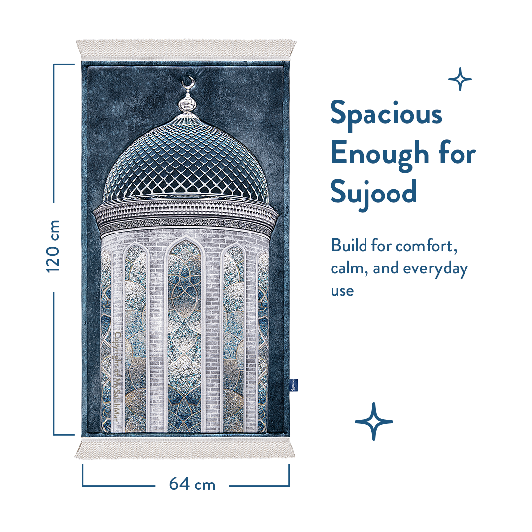 Crystal Dome Design Padded Prayer Mat