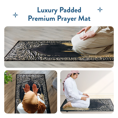 Dark Arabic Calligraphy Design prayer mat