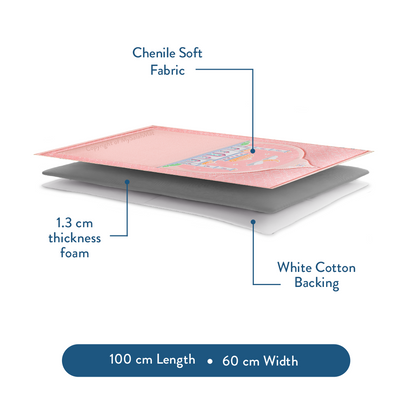 Kids Premium Padded Prayer Mat | Blush Pink Arch Design