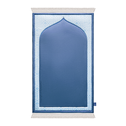 Kids Premium Padded Prayer Mat | Classic Blue Arch Design