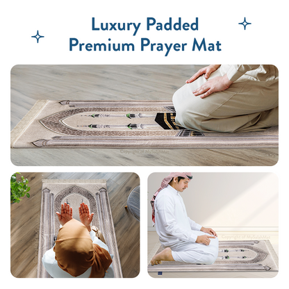 Adult Premium Padded Prayer Mat | Masjid al-Haram Design