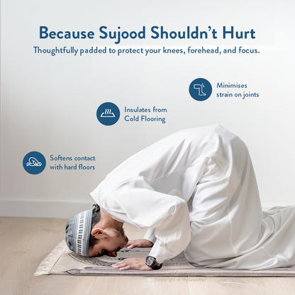 Adult Premium Padded Prayer Mat | Masjid al-Haram Design