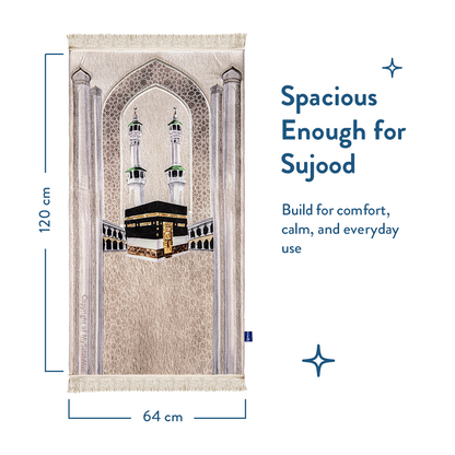 Adult Premium Padded Prayer Mat | Masjid al-Haram Design