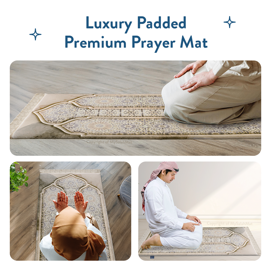 Adult Premium Padded Prayer Mat | Moroccan Mosaic Design