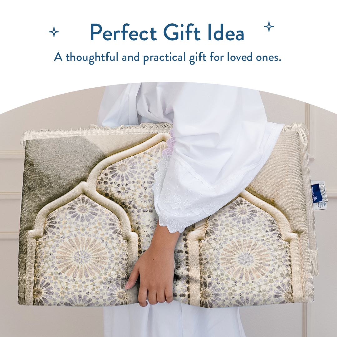 Adult Premium Padded Prayer Mat | Moroccan Mosaic Design