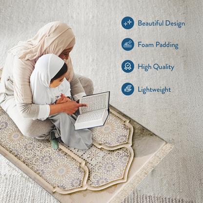Adult Premium Padded Prayer Mat | Moroccan Mosaic Design