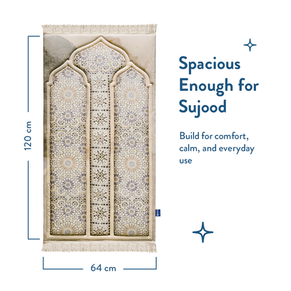 Adult Premium Padded Prayer Mat | Moroccan Mosaic Design