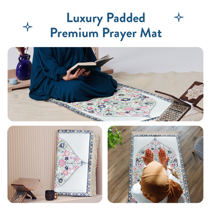Adult Premium Padded Prayer Mat | Spring Blossoms Design