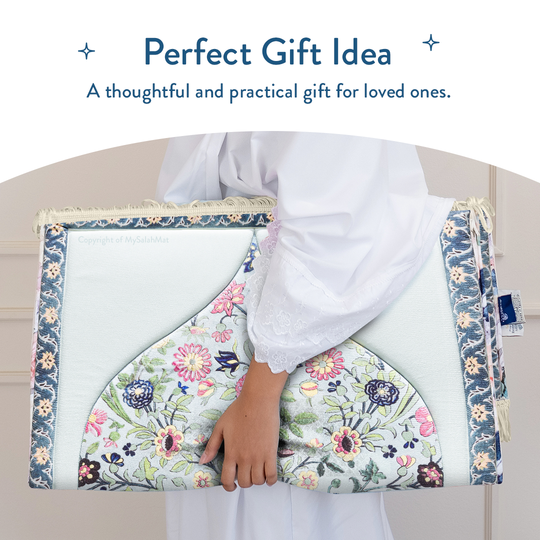 Adult Premium Padded Prayer Mat | Spring Blossoms Design