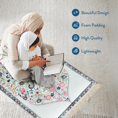 Adult Premium Padded Prayer Mat | Spring Blossoms Design