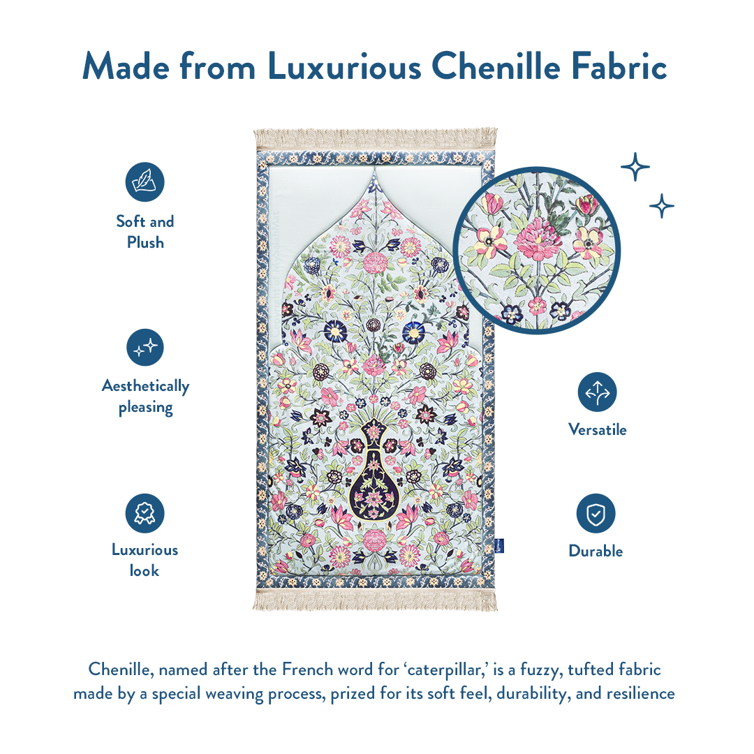 Adult Premium Padded Prayer Mat | Spring Blossoms Design