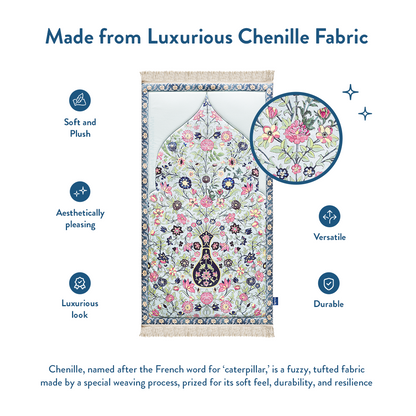 Adult Premium Padded Prayer Mat | Spring Blossoms Design