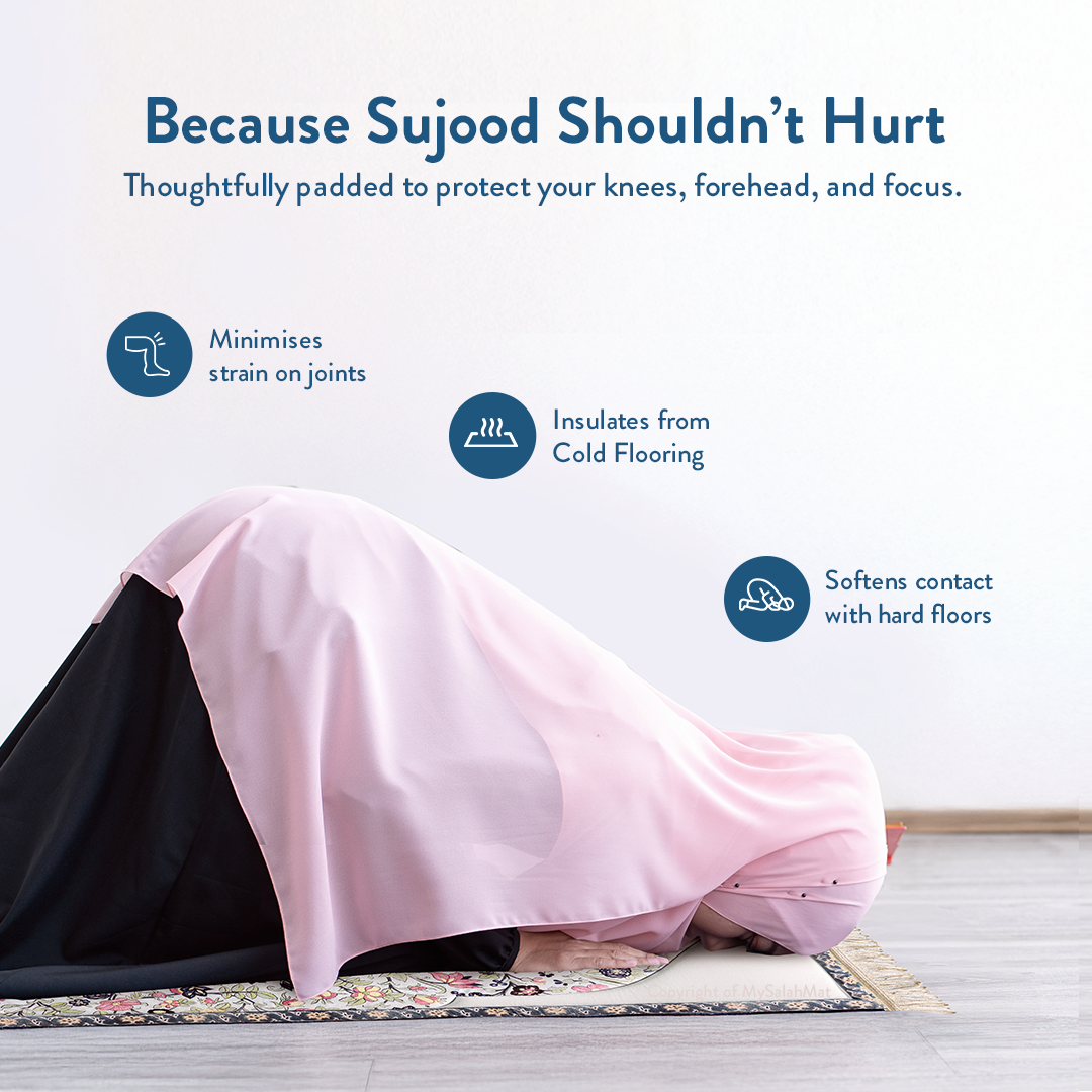 Adult Premium Padded Prayer Mat | Spring Blossoms Design