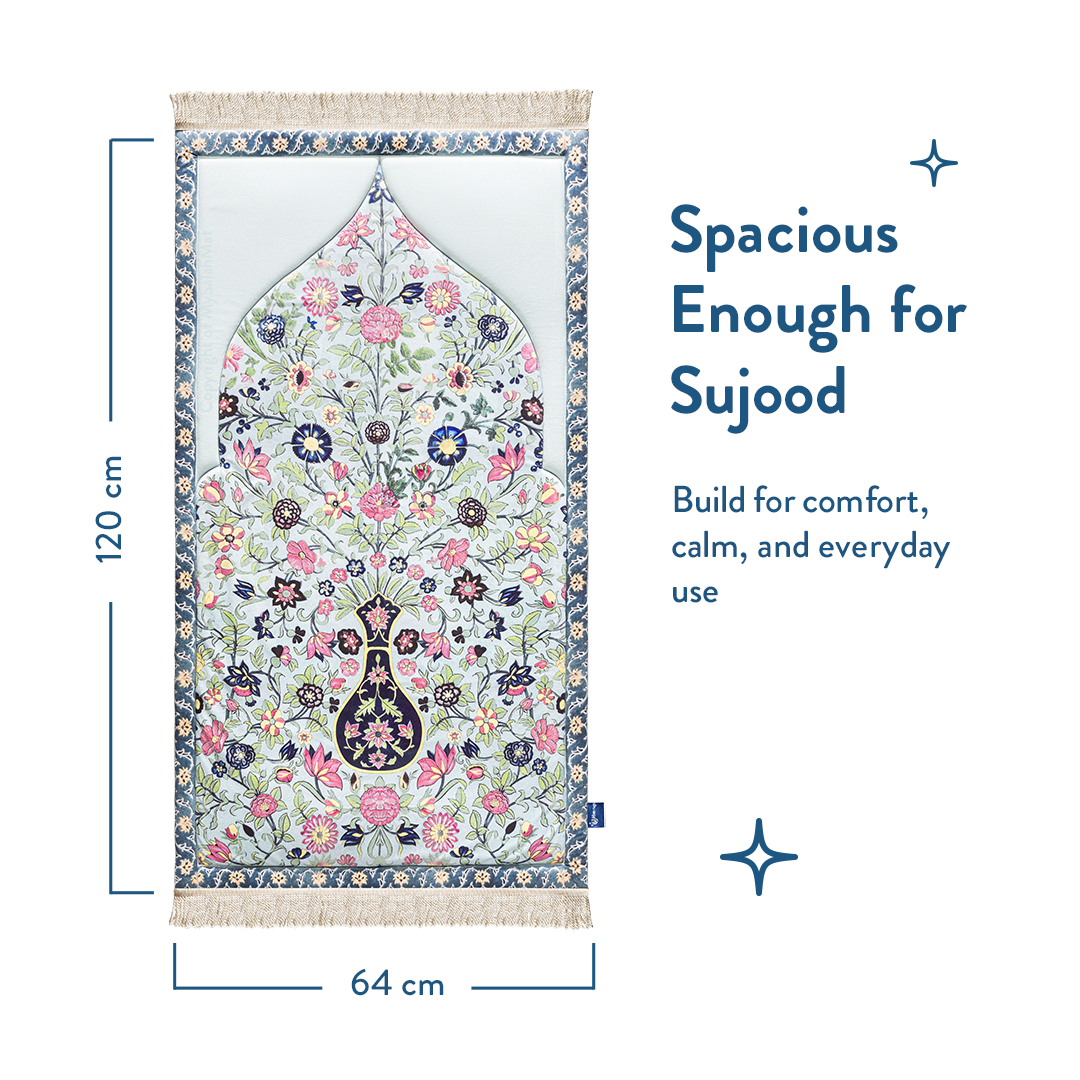 Adult Premium Padded Prayer Mat | Spring Blossoms Design