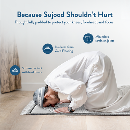 Kufiya Inspired Premium Padded Prayer Mat