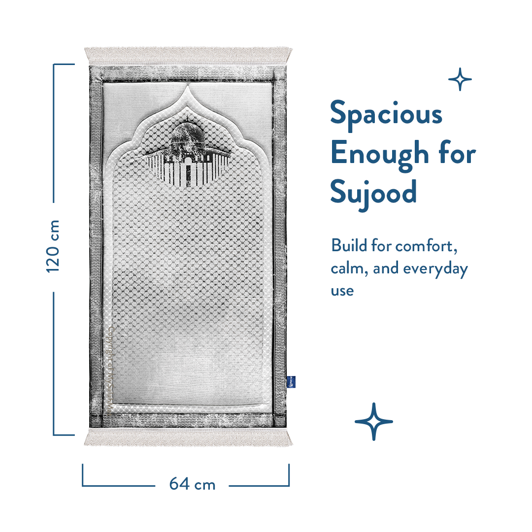 Kufiya Inspired Premium Padded Prayer Mat