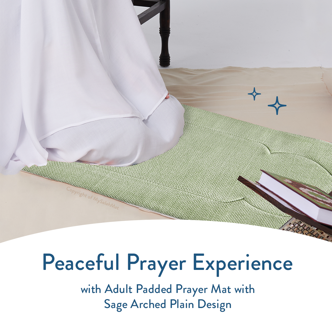  Premium Luxury Sage Arch Padded Prayer Mat 