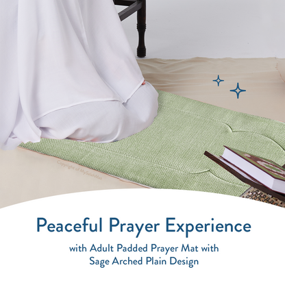  Premium Luxury Sage Arch Padded Prayer Mat 