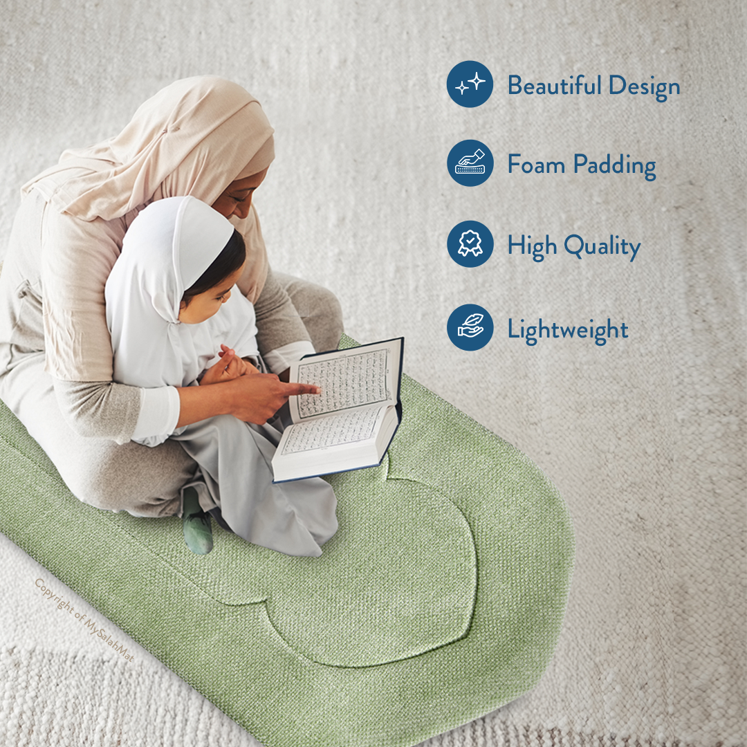  Premium Luxury Sage Arch Padded Prayer Mat 