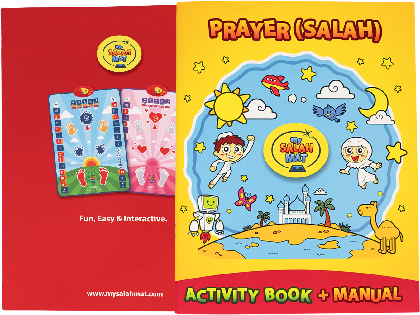 My Salah Mat Smart Interactive Kids Prayer Mat | Pink Version with Salah Translation