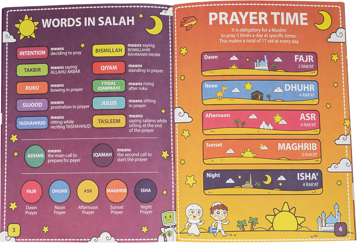 My Salah Mat Smart Interactive Kids Prayer Mat | Pink Version with Salah Translation