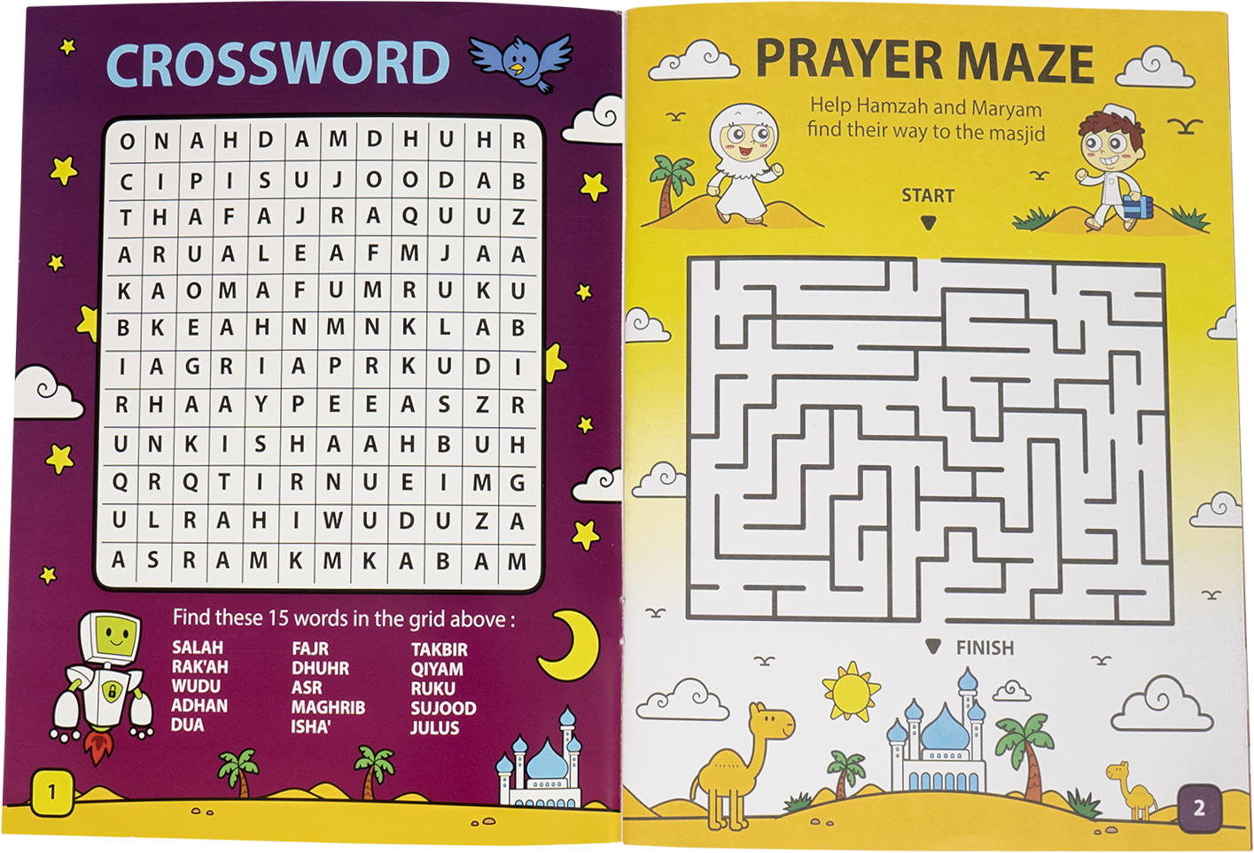 My Salah Mat Smart Interactive Kids Prayer Mat | Pink Version with Salah Translation