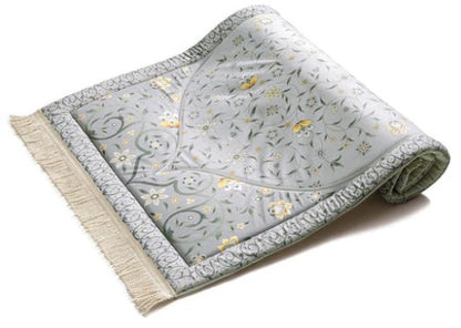 Adult Premium Padded Prayer Mat | Yellow Floral Vine Design