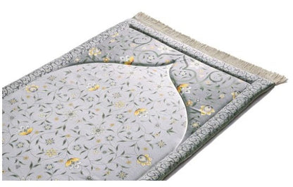 Adult Premium Padded Prayer Mat | Yellow Floral Vine Design