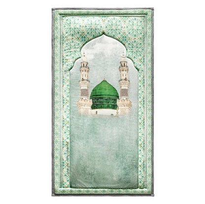 Adult Padded Prayer Mat Masjid An-Nabawi Design | Urban Rugs UK