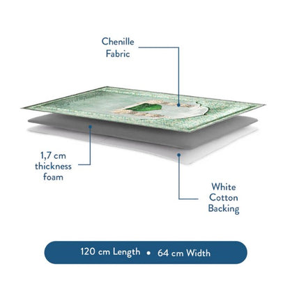 Adult Padded Prayer Mat Masjid An-Nabawi Design | Urban Rugs UK