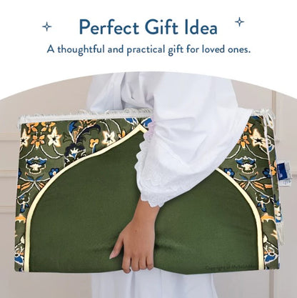 Adult Padded Prayer Mat with Madinah Elegance Design | Urban Rugs UK